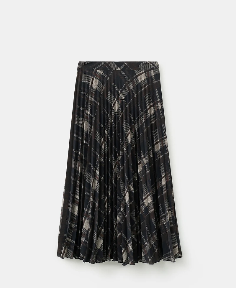 Mango Women's Checked Long Skirt