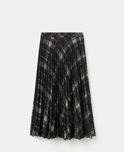 Mango Women's Checked Long Skirt
