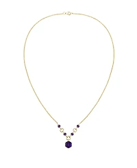 Macy's Amethyst (2.5 ct. t.w.) Hexagon Pendant Necklace Sterling Silver (Also Available Multi-Stones)