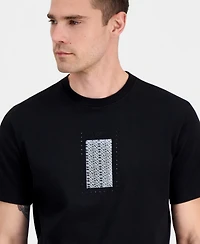 Karl Lagerfeld Paris Men's Studded Logo Crewneck T-Shirt