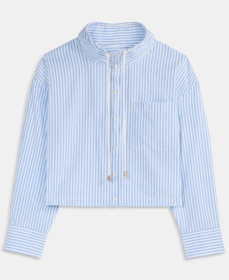 On 34th Women's Cropped Drawstring Button-Front Shirt, Macy's Exclusive