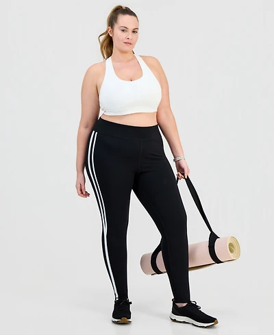 Id Ideology Plus Studio Side-Stripe Leggings, Macy's Exclusive