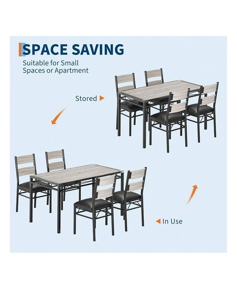 Gaomon Kitchen Table Home Dining Table Set For Wood Kitchen Table for Dining Room, Home Office