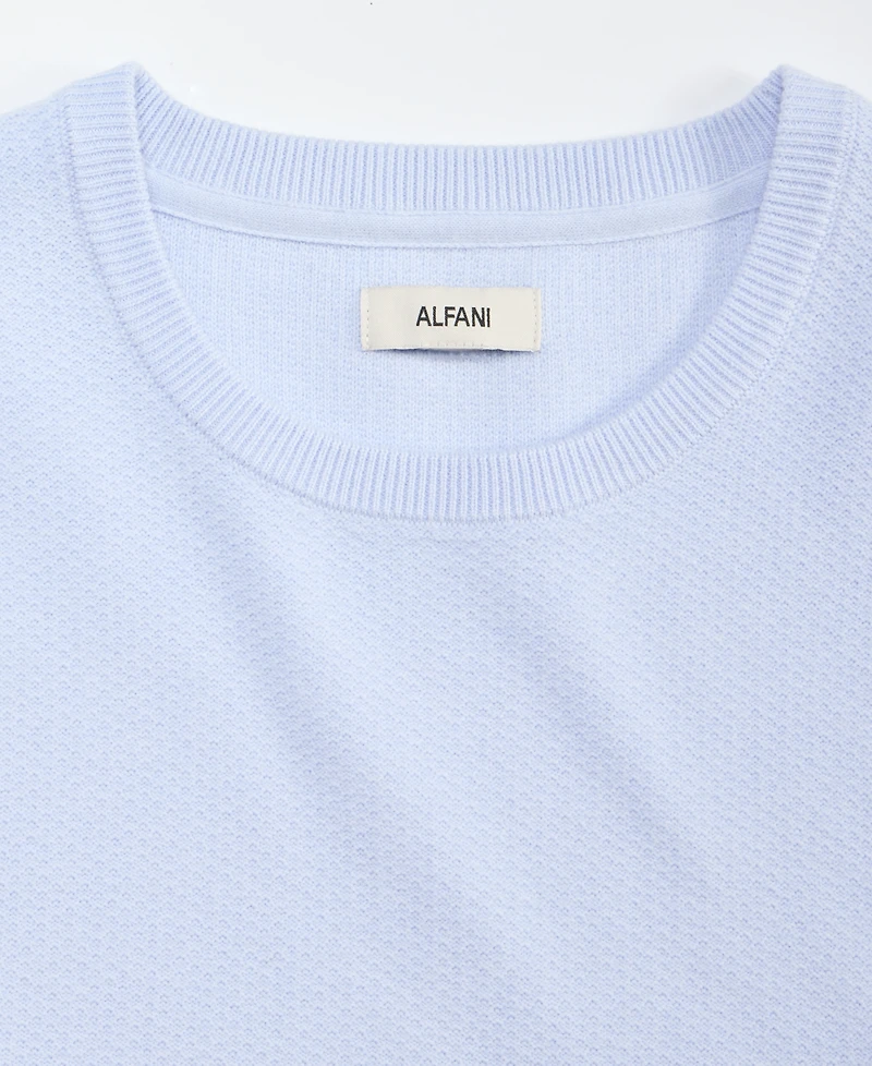 Alfani Men's Oversized Pique Knit Short-Sleeve Sweater, Macy's Exclusive