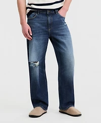 Sun + Stone Men's Shark Faded Ripped Baggy Jeans, Macy's Exclusive