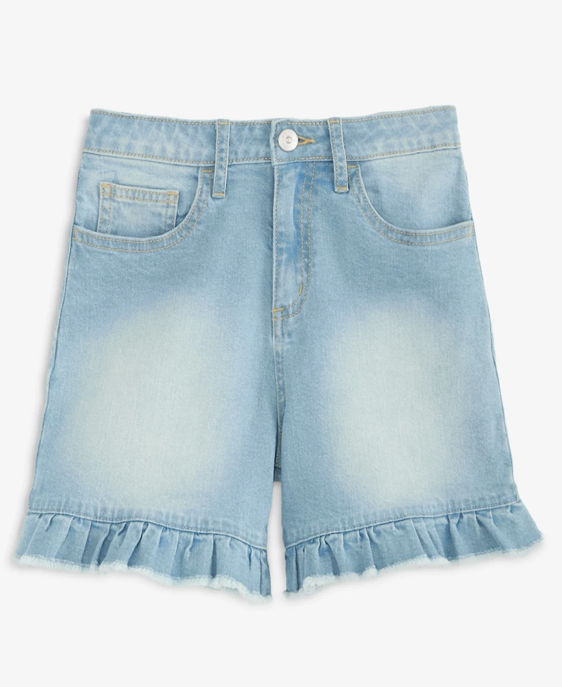 Epic Threads Girls' 5-20 Ruffle-Hem Denim Midi Shorts, Macy's Exclusive