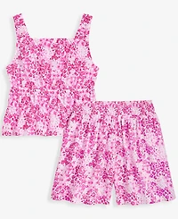 Epic Threads Girls' 5-20 Floral Peplum Top & Shorts, 2-Piece Set, Macy's Exclusive