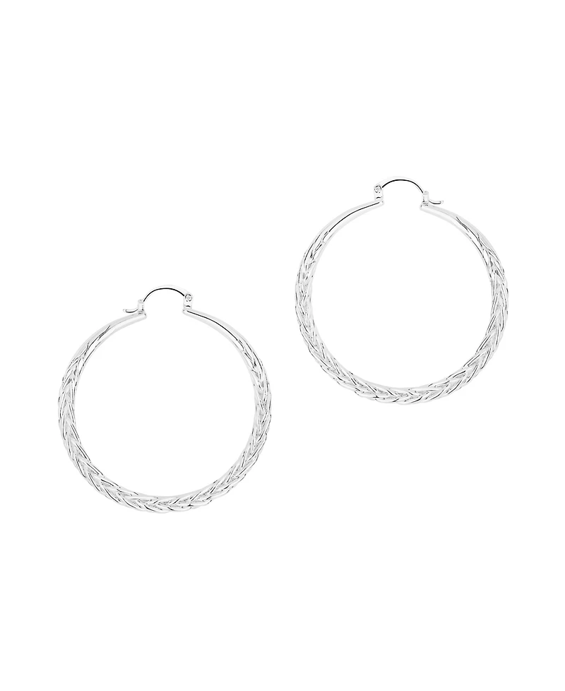 And Now This Braided Click Top Hoop Earring