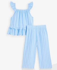 Epic Threads Girls' 12M-5T Striped Top & Pants, 2-Piece Set, Macy's Exclusive