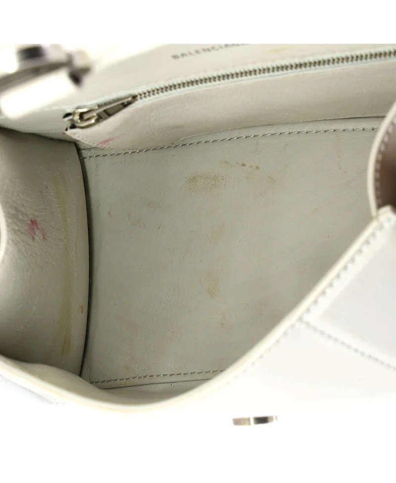 Pre-Owned Balenciaga Small Hourglass Top Handle Bag Leather