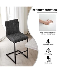 Streamdale Furniture Speckled Gray Tufted Bar Stool - 2 Sets