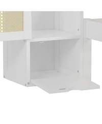 Streamdale Furniture Wooden Platform Bed with Storage Lockers, Drawer, Shelf