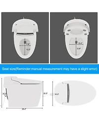Lalahoo Electric Bidet Toilet Seat, Auto Open & Close Lid, Heated Toilet Seat with Thermostatic Warm Water & Dryer