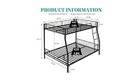 Streamdale Furniture Heavy Duty Full Over Queen Bunk Bed Frame