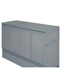 Streamdale Furniture Queen Murphy Bed with Usb Port and a Large Drawer