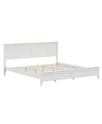Streamdale Furniture Solid Wood King Platform Bed