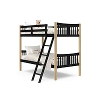 Storkcraft Caribou Twin-over-Twin Bunk Bed (Black with Brown)