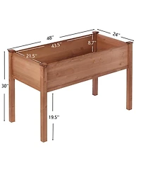 Streamdale Furniture Raised Garden Bed with Legs - 48x24x30"