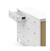 Storkcraft Horizon 6 Drawer Dresser (White with Driftwood)