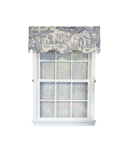 Rlf Home Old-World Provance 100% Cotton Rod Pocket Lined Window Valance 50" x 15"