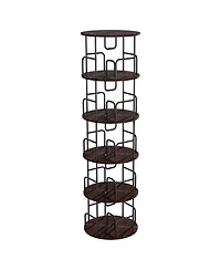 Streamdale Furniture 360° Rotating 5-Tier Bookshelf, Space-Saving and Easy Assembly