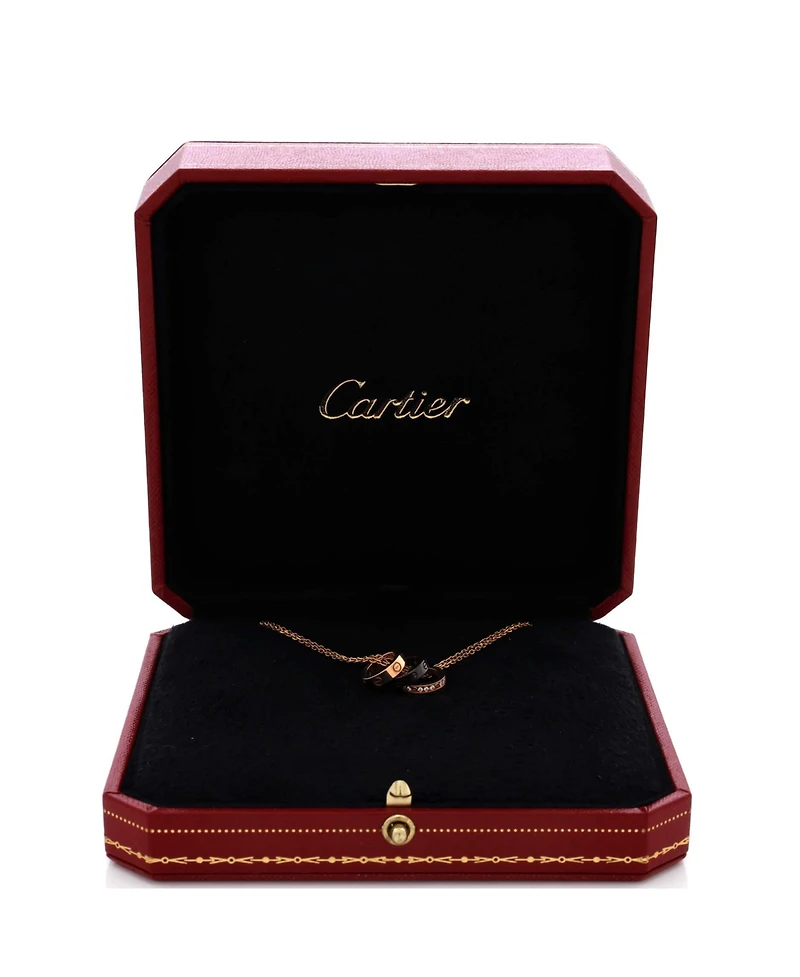 Pre-Owned Cartier Love 3 Ring Pendant Necklace