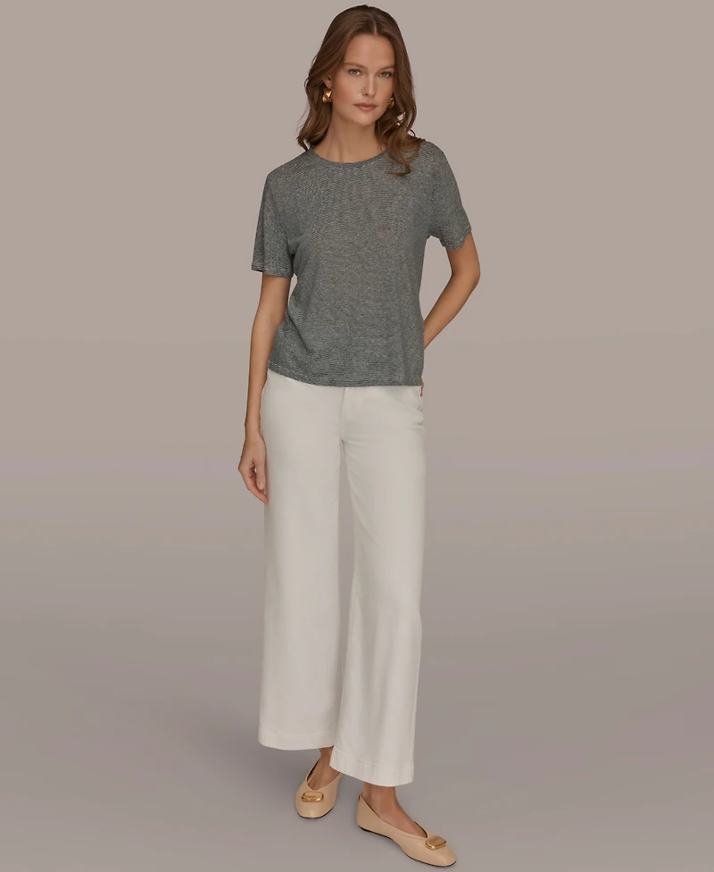 Donna Karan Weekend Women's Striped Short-Sleeve T-Shirt