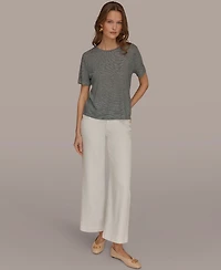 Donna Karan Weekend Women's Striped Short-Sleeve T-Shirt
