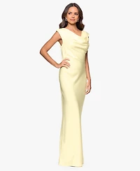 Betsy & Adam Petite Cowl Neck Gown