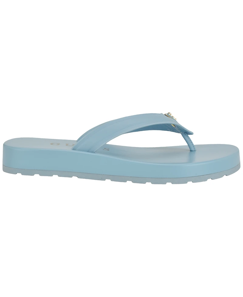 Guess Women's Candry Triangle Logo Eva Thong Flip Flop Sandals