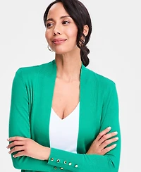 Jm Collection Women's Button-Sleeve Flyaway Cardigan Sweater