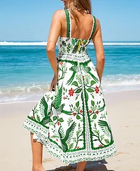Cupshe Women's Two Can Tango Tropical Maxi Beach Dress
