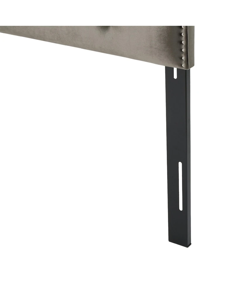 Simplie Fun Glam Velvet Button Tufted Diamond Stitch Headboard with Nailhead Accents