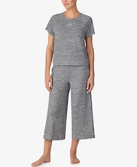 Dkny Women's Short-Sleeve Top and Wide-Leg Jogger Pants, 2-Piece Set