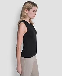 Dkny Women's Sleeveless Crewneck Sweater Top