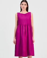 Eileen Fisher Women's Silk Pleated Sleeveless Dress