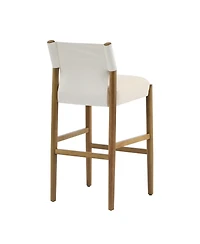 Streamdale Furniture Modern Solid Wood Bar Stool with Polyester Cushion, Set of 2