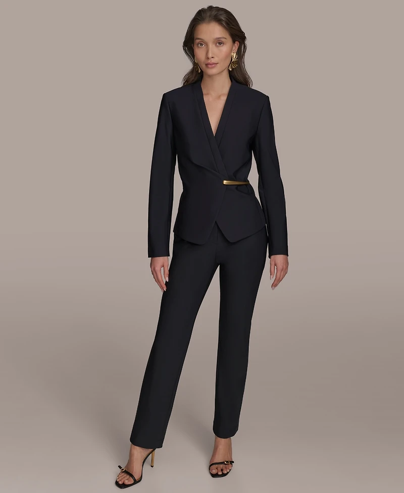 Donna Karan New York Women's Collarless Wrap Jacket