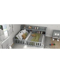 Streamdale Furniture Wooden House Floor Bed Frame for Kids - Safe & Creative Play Space
