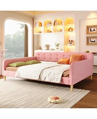 Streamdale Furniture Queen Size Upholstered Daybed with 4 Support Legs