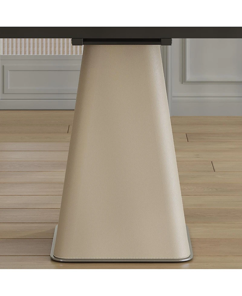 Streamdale Furniture Retractable Rock Slab Folding Dining Table