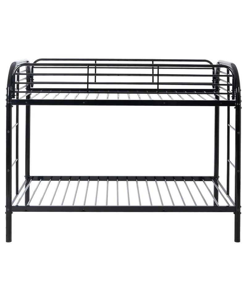 Streamdale Furniture Metal Twin Over Twin Bunk Bed with 2 Ladders, Black