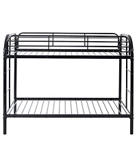 Streamdale Furniture Metal Twin Over Twin Bunk Bed with 2 Ladders, Black