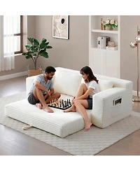 Streamdale Furniture Memory Foam Cloud Loveseat Sofa, 2-in-1 Convertible Folding Couch Bed