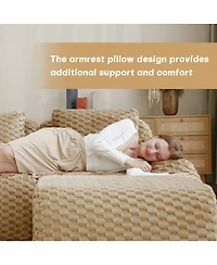 Streamdale Furniture Modern U-Shaped Modular Sectional Sofa, Flannelette, Oversized 4-Seater, Movable Ottoman