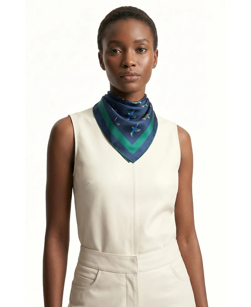 Jessie Zhao New York Freedom Wings Double Sided Silk Scarf