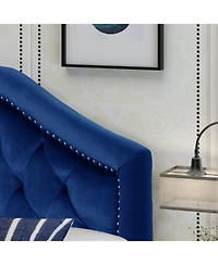 Streamdale Furniture Streamdale Diamond Stitch Nailhead Headboard