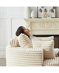 Streamdale Furniture Corduroy Sponge Single Sofa,Modern Sleeper Chair