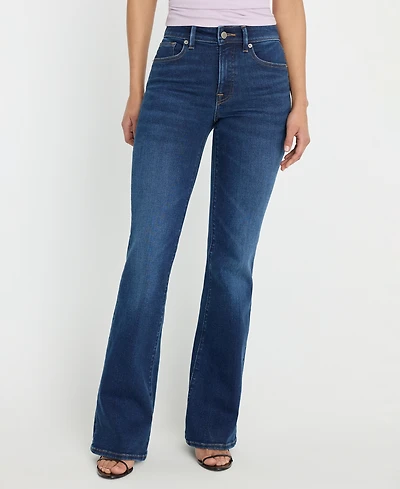 Good American Women's Compression Legs Flare Jeans