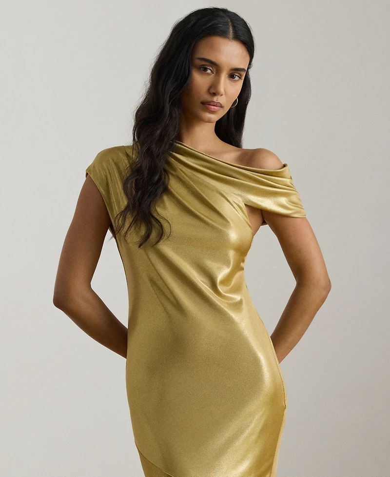 Lauren Ralph Women's Metallic Off-The-Shoulder Ball Gown